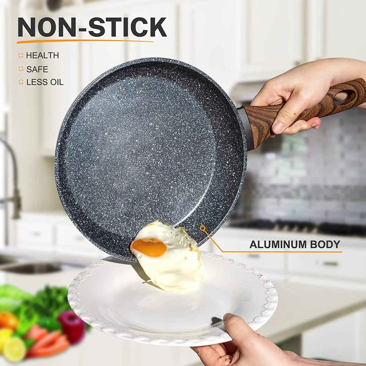 Non Stick Granite 8 Pieces Induction Cookware Set K1575