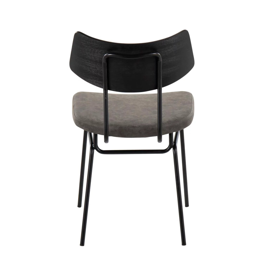 Set Of 2 Chair With Black Metal Finish F942505