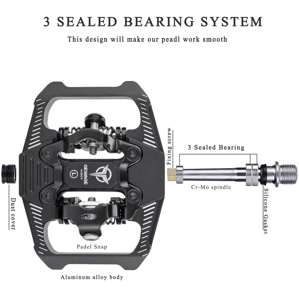 SPD Clipless Bike Pedals 9/16” R602