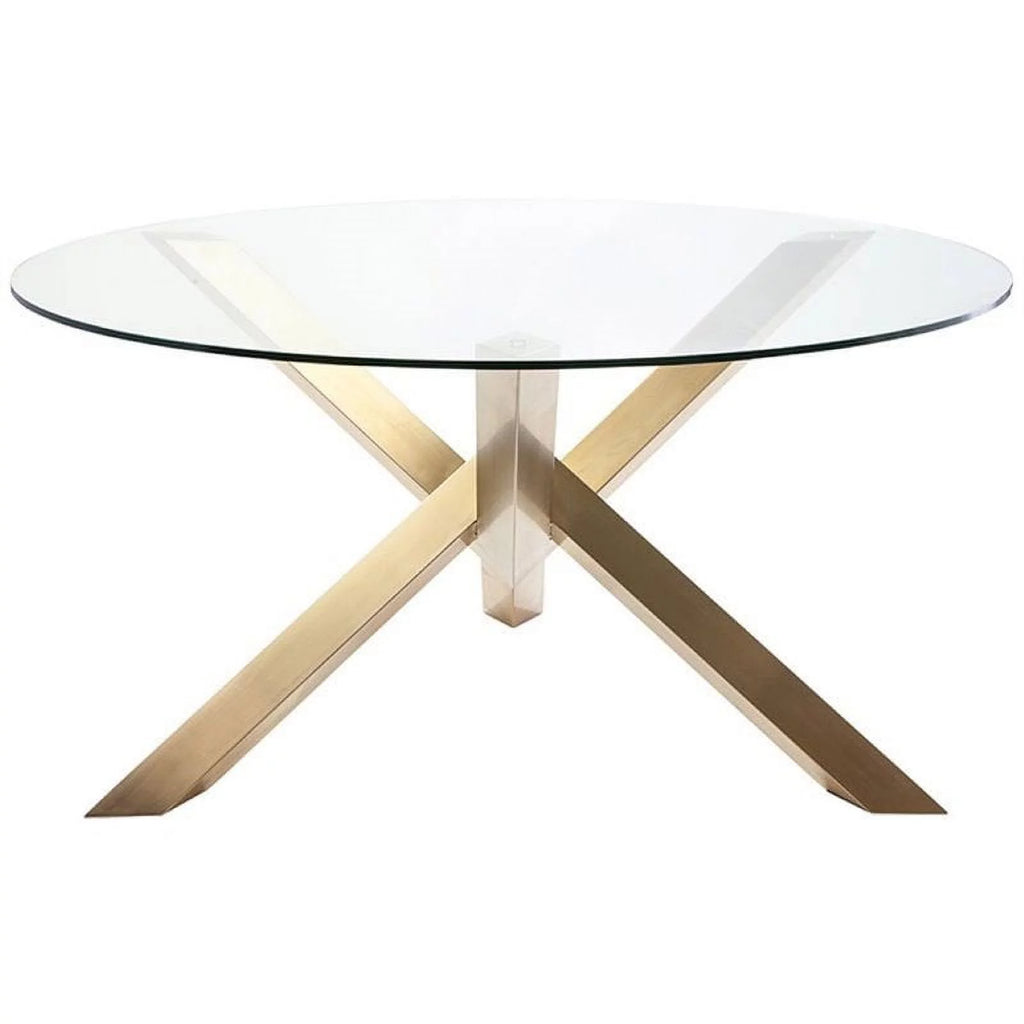 72" Round Glass Top Dining Table B91849