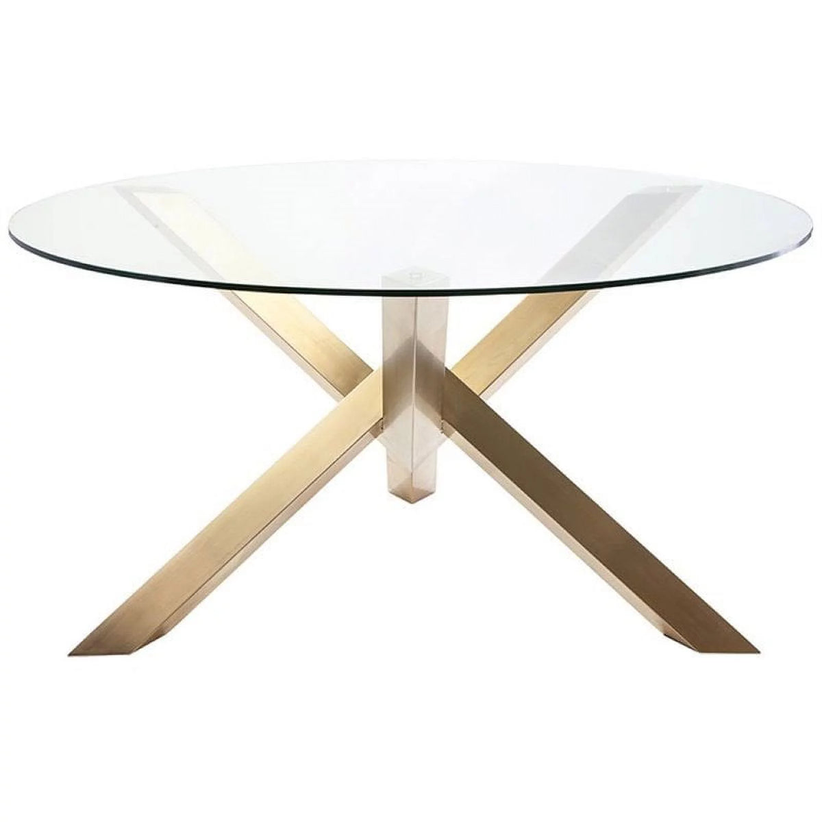 72" Round Glass Top Dining Table B91849
