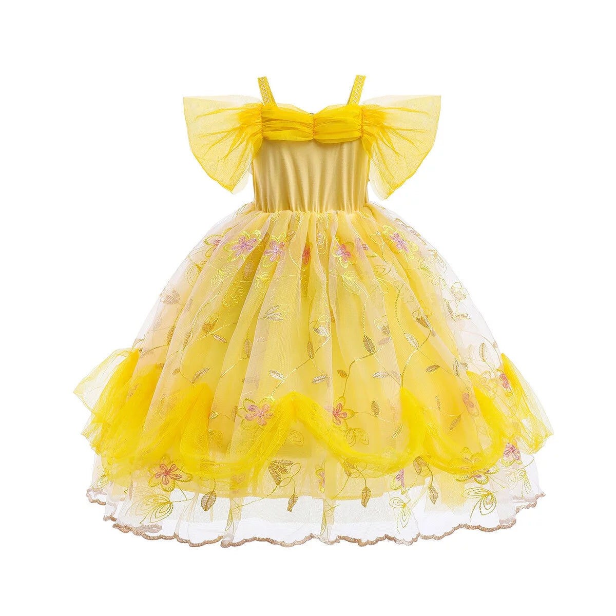 Little Girls Off Shoulder Princess Dress Costume with Accessories J4483
