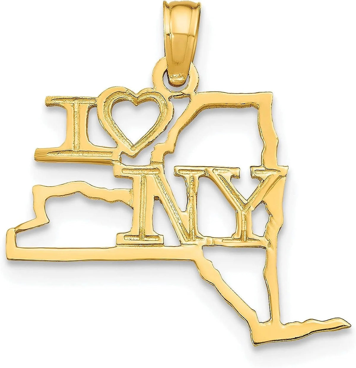 10K Yellow Gold New York State Pendant K442871