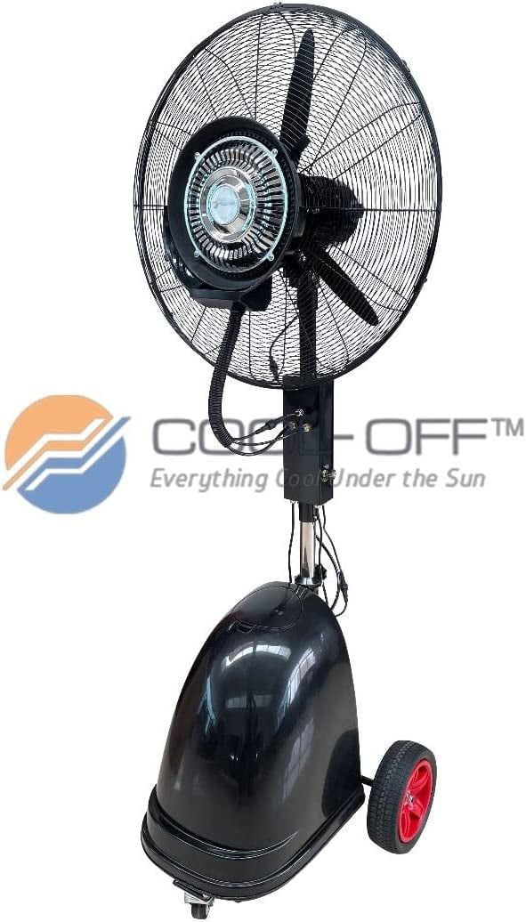 Oscillating Misting Pedestal Fan 12 Gallon 3 Speed 26 inch Black X533