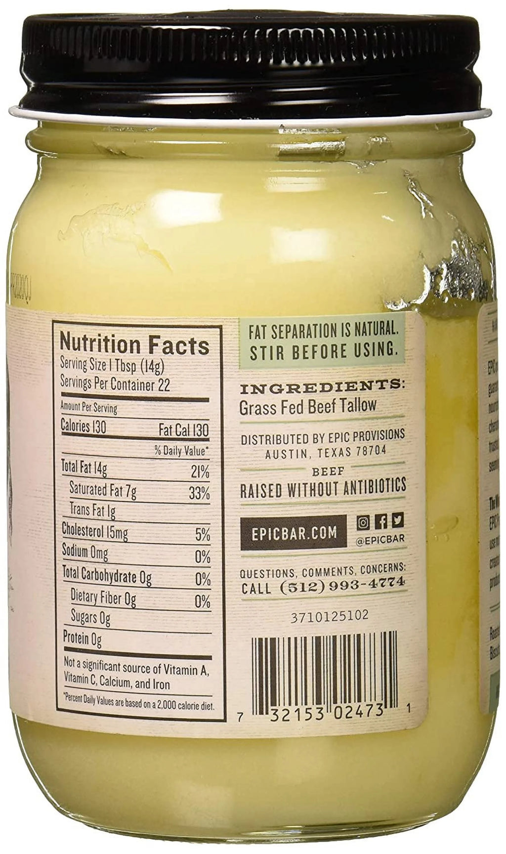 Grass-Fed Keto Friendly Whole30 11Oz Jar N20285