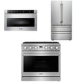 Gas Range, Refrigerator and Microwave Y191