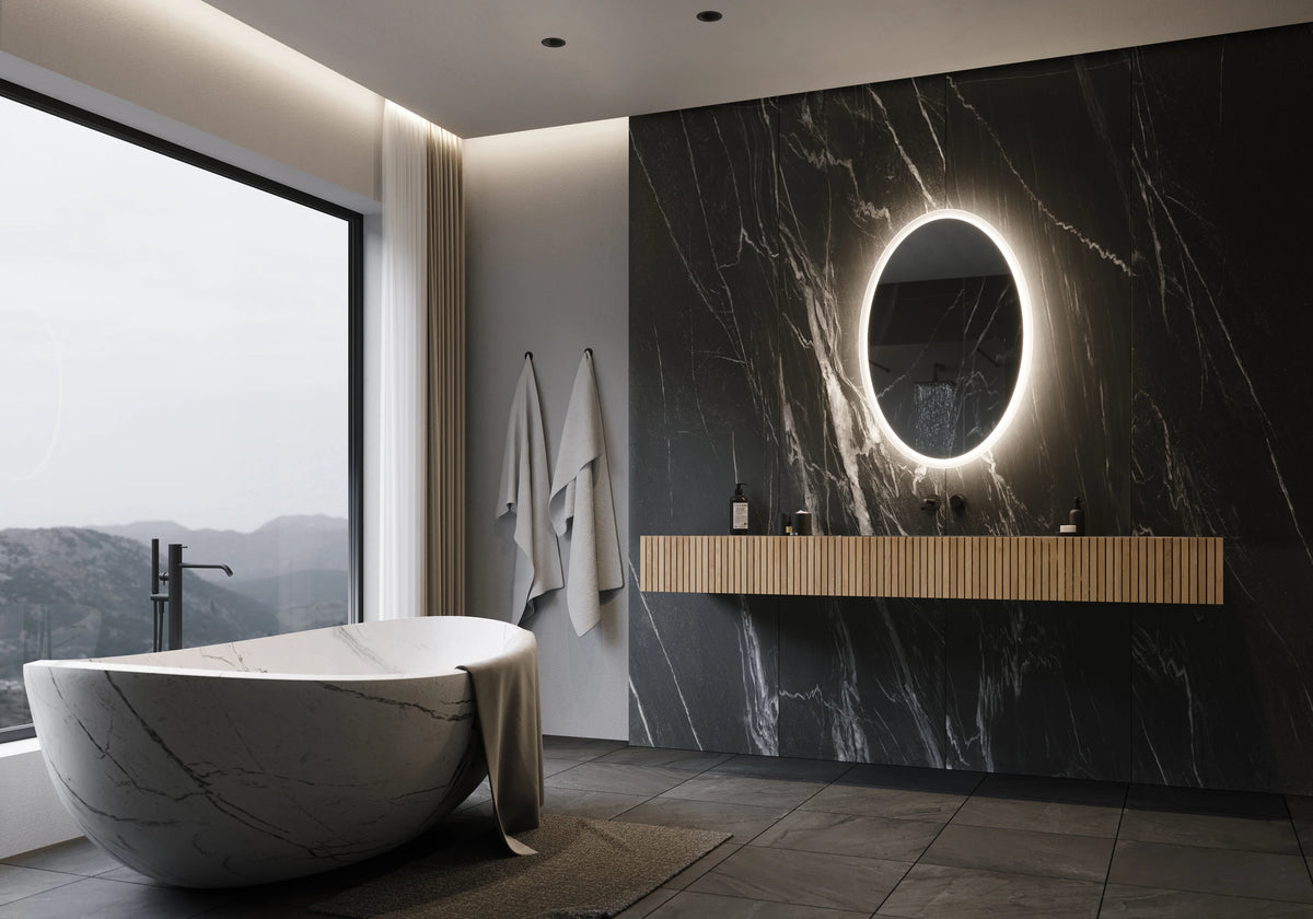 24 x 36 Oval Backlit Mirror 6000K I129