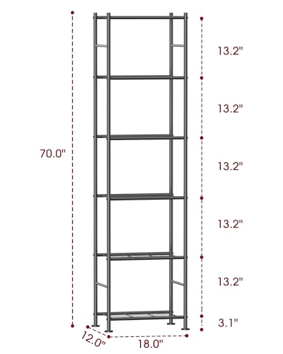 3 Tier Black Metal Storage Shelves J585897