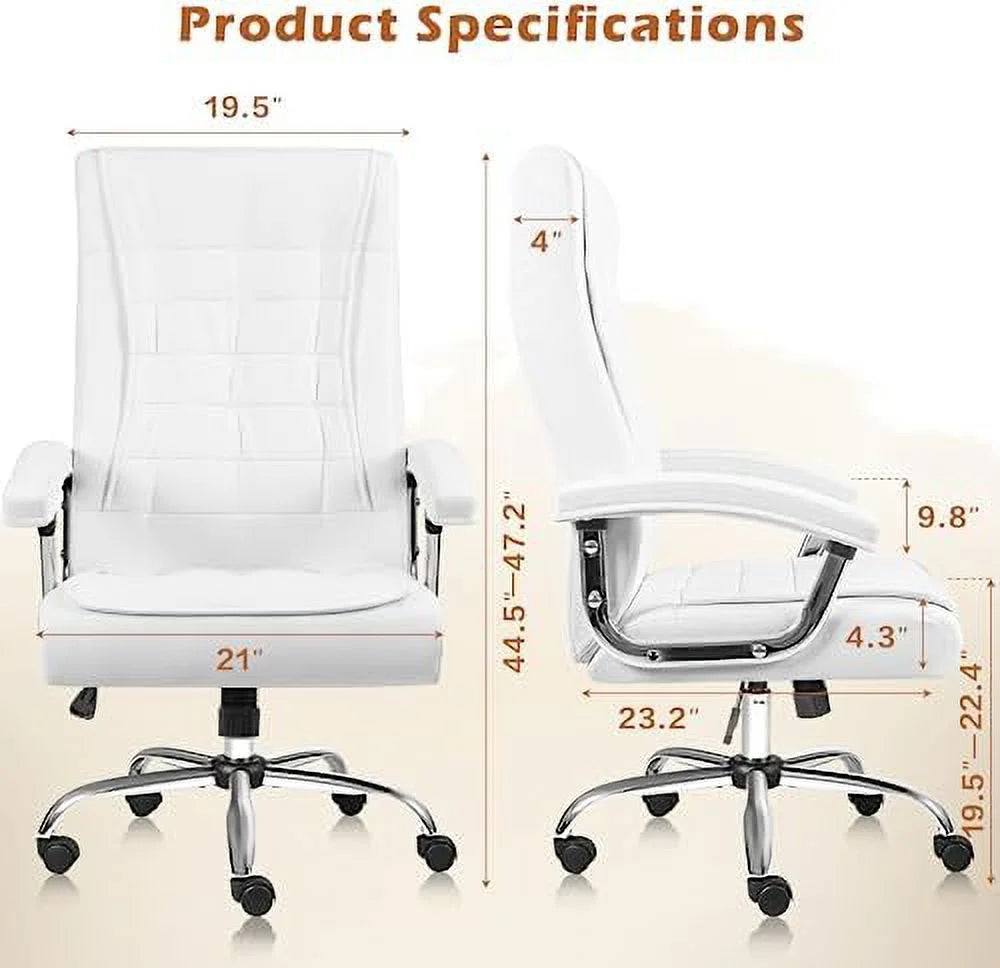 Big and Tall 350lbs Leather Office Chair with Armrest Z2281