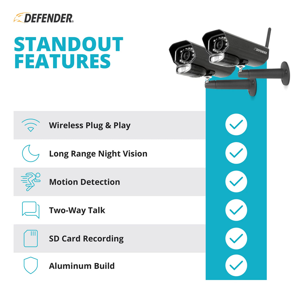 Security Camera System with 7 Display Monitor and 2 Night Vision Cameras X814501