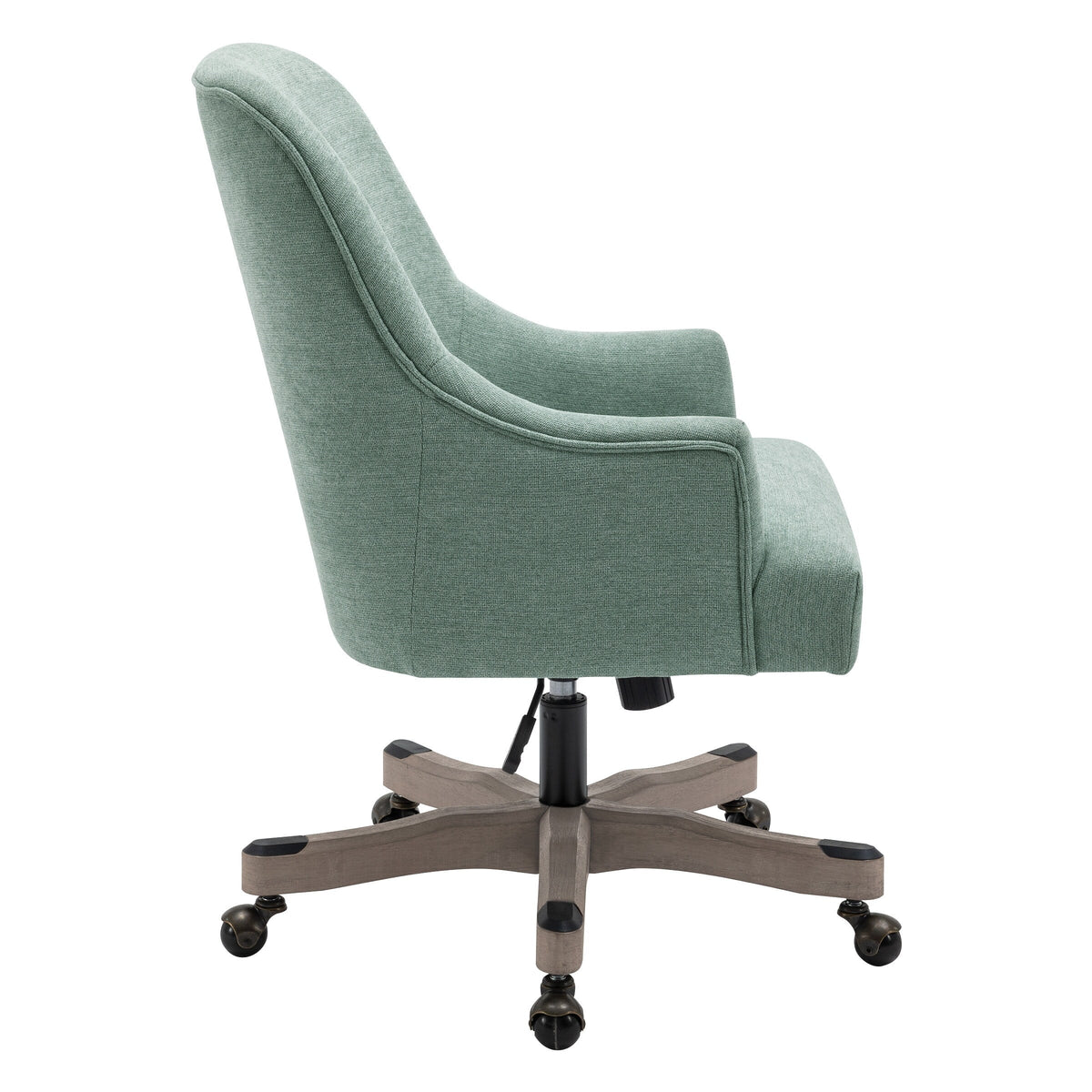 Mint Fabric Office Chair with Wood Base J5634