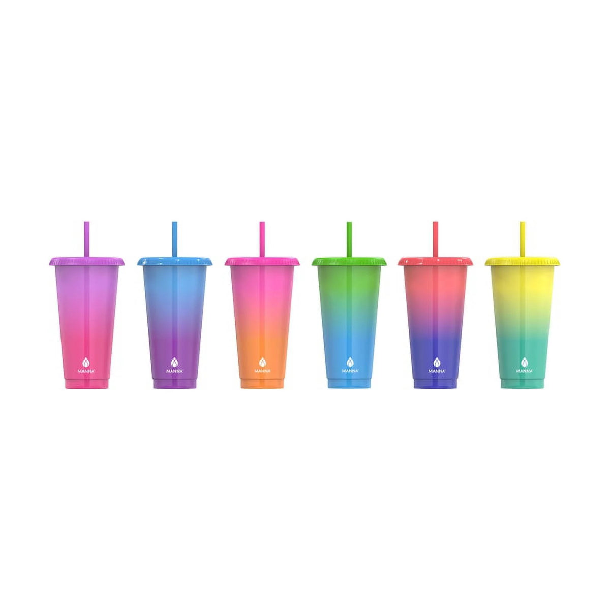 24 oz Color Changing Tumbler Lid & Straw Pack of 6 Z4963