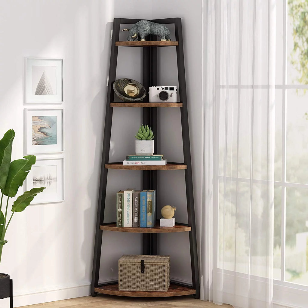70 inch 5 Tier Corner Bookshelf Z90456