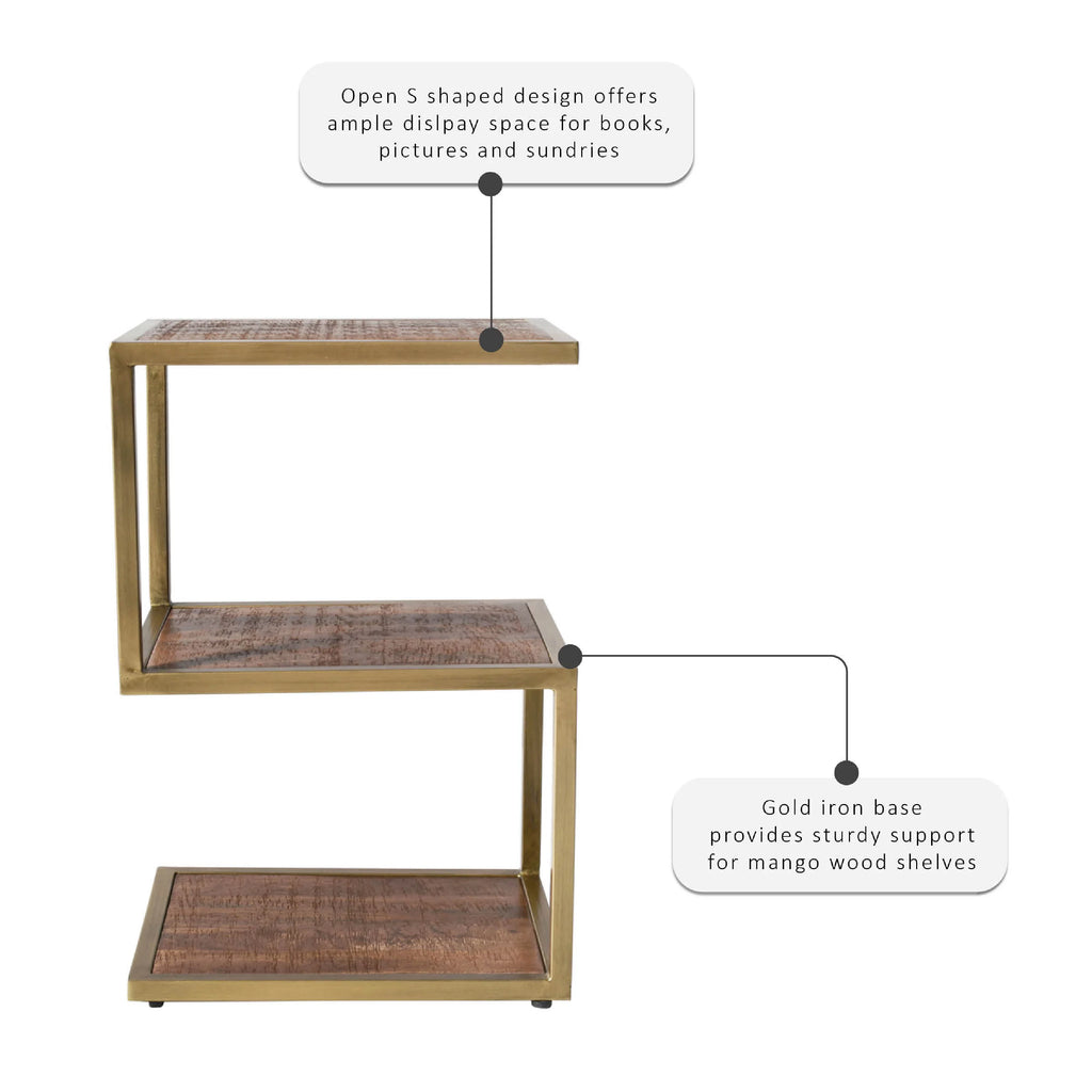 3-Tier Metal Accent Side Table U8027