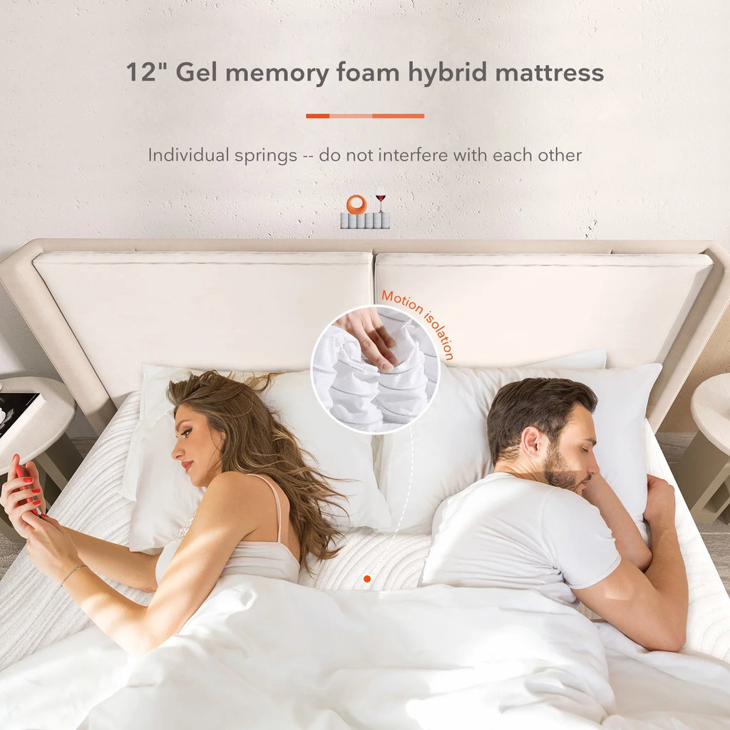 10 Inch Queen Memory Foam Pocket Spring Hybrid Mattress C26344