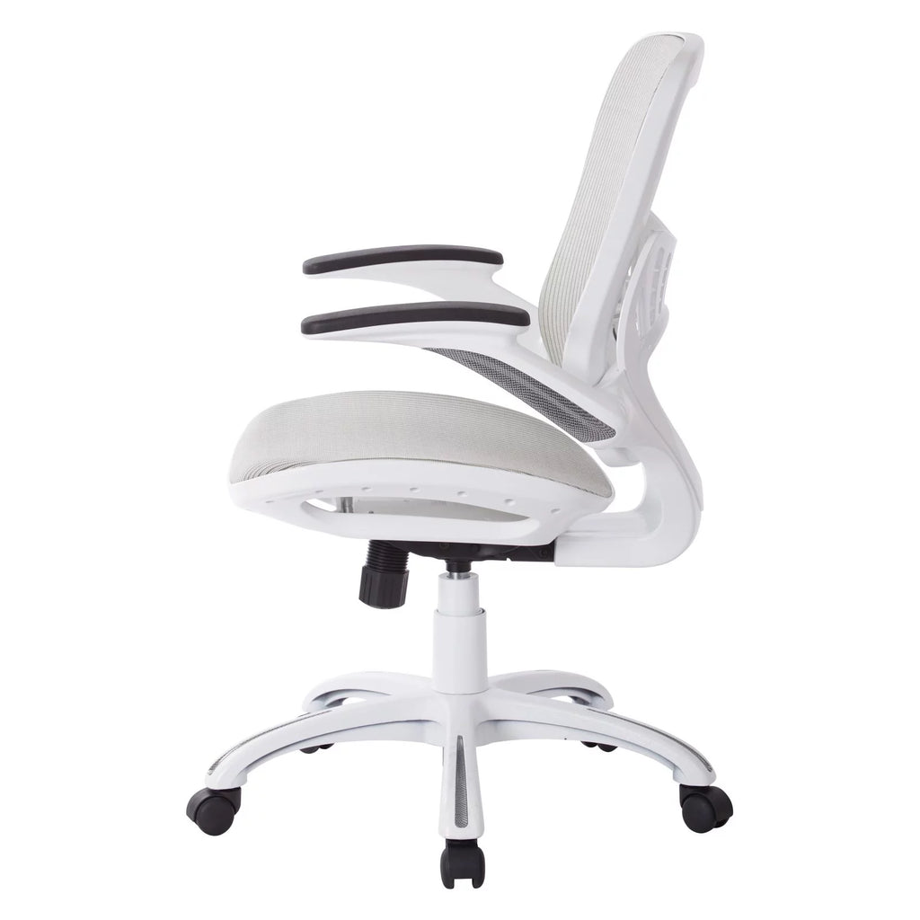 Office Chair with White Mesh Seat and Back U55048