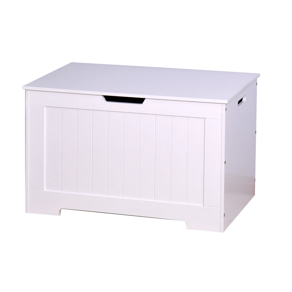 White Lift Top Storage Bench with Safety Hinge B508