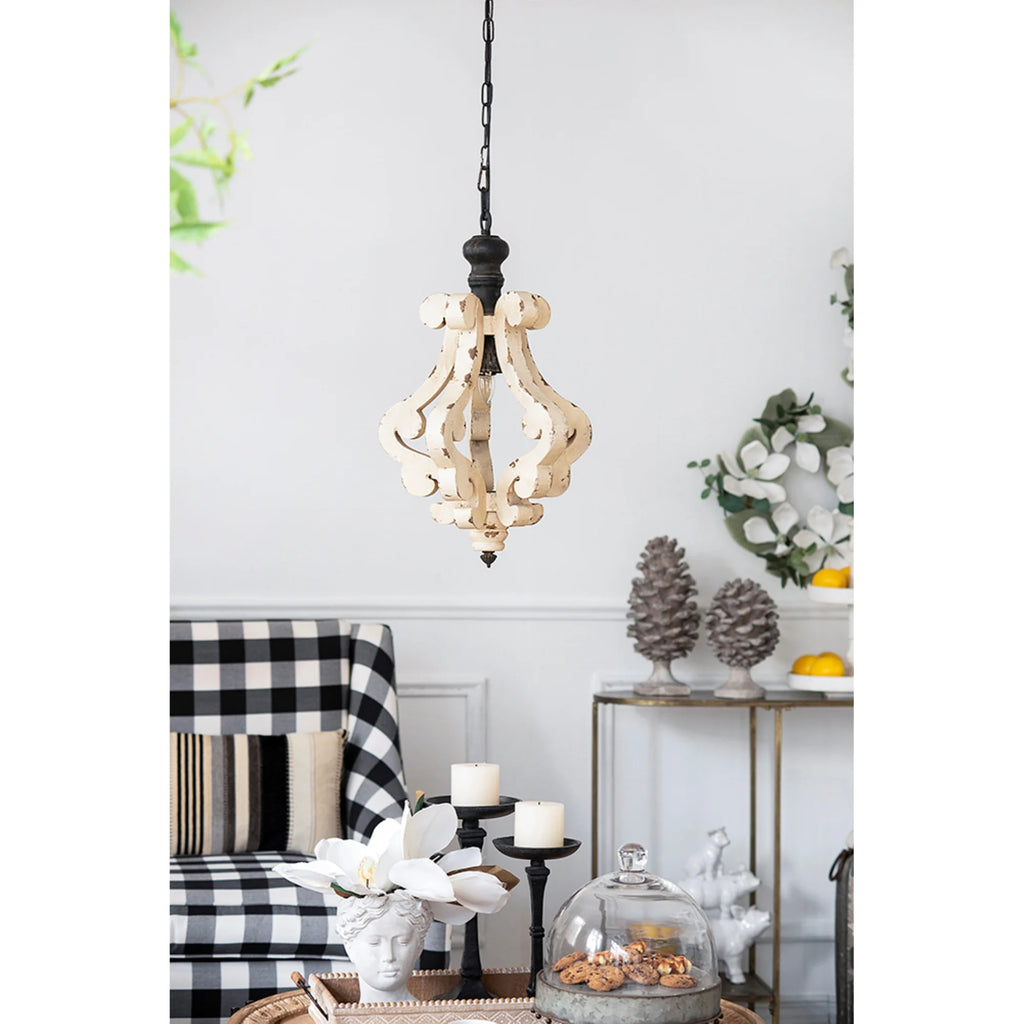 1-Light Chandelier 84" Beige E41047