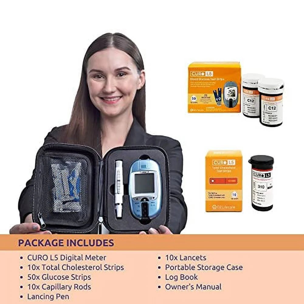 Digital Cholesterol Test Kit with 10 Strips A268841