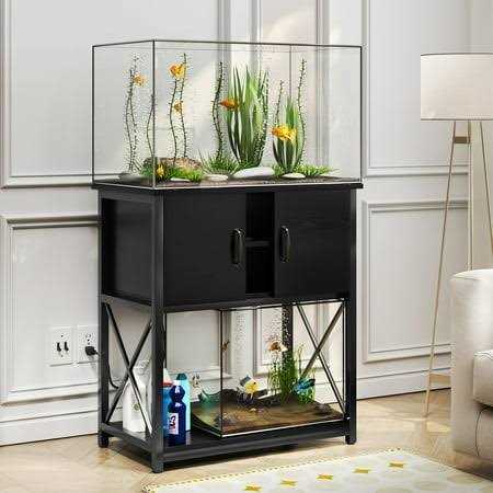 10-29 Gallon Aquarium Stand with Cabinet and Power Outlets O9207