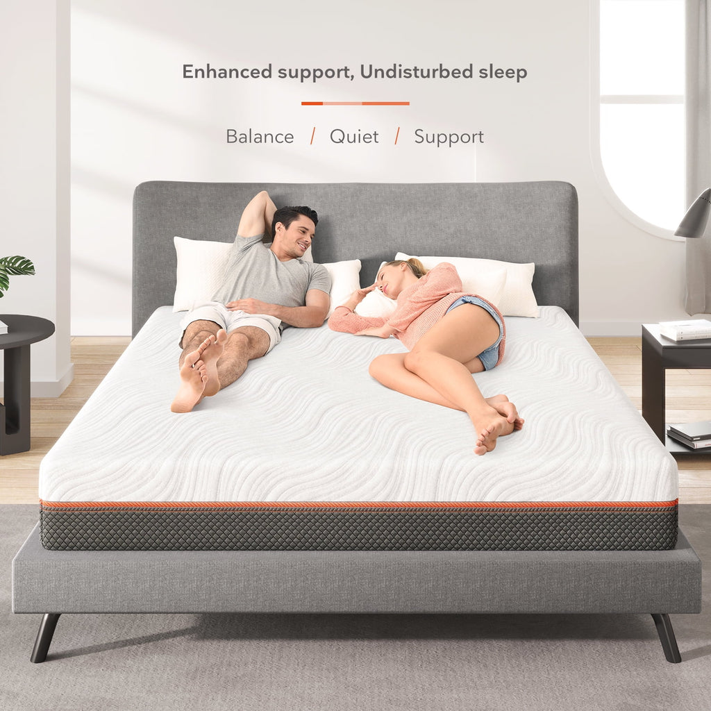 10" Gel Memory Foam Pocket Spring Queen Mattress L159580