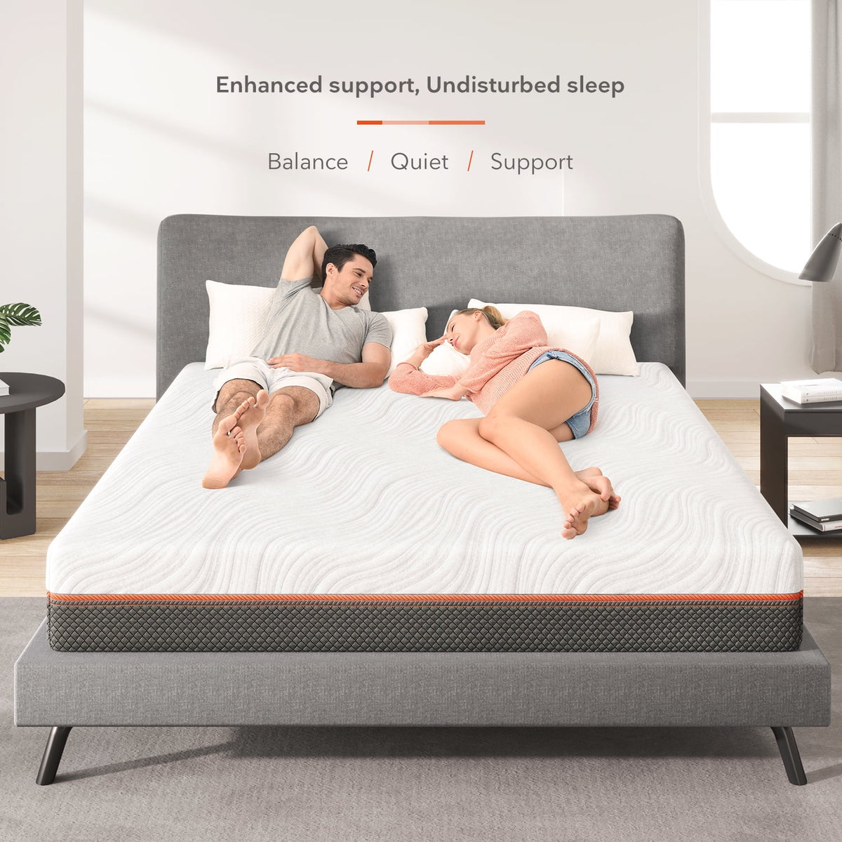 10" Gel Memory Foam Pocket Spring Queen Mattress L159580