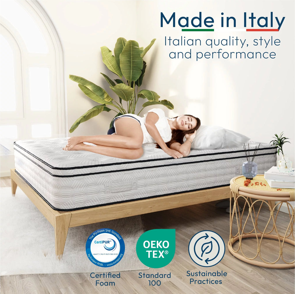 12 Full Hybrid Pocket Spring Comfort Foam Medium Mattress R68411