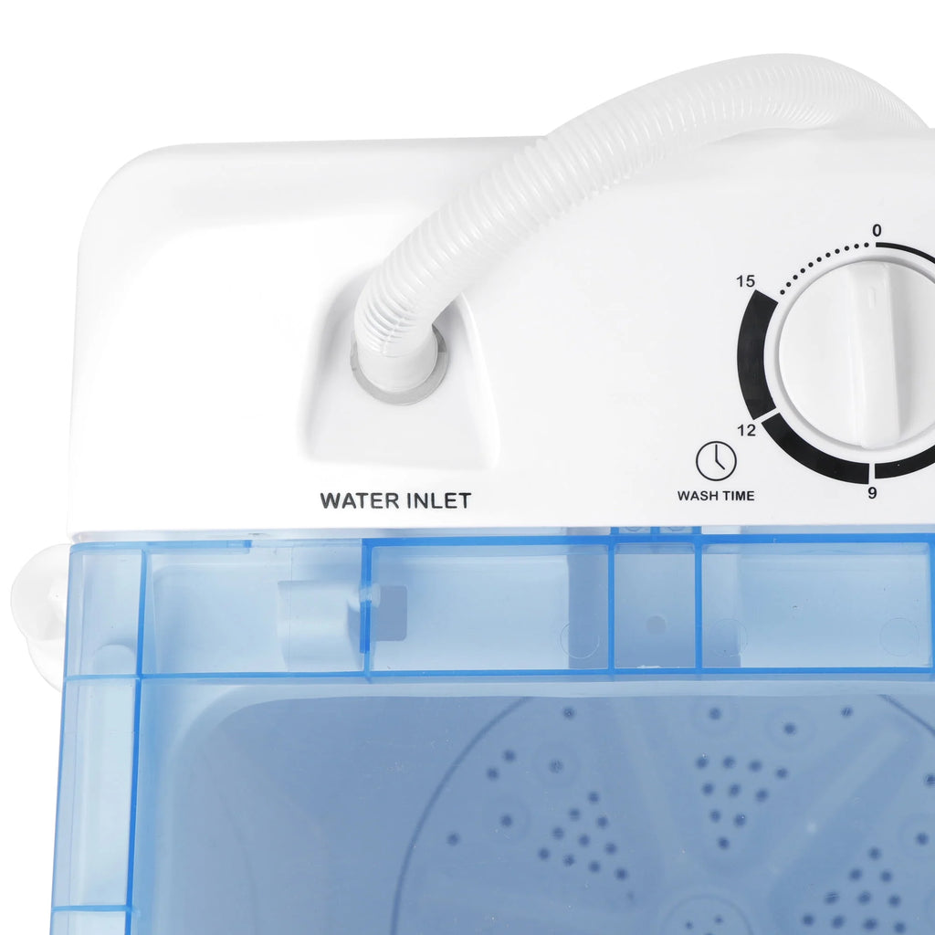 17.6lbs 2 in1 Portable Mini Washing Machine Top-Load Compact Laundry Twin Tub Washer Spin Dryer, White W339508