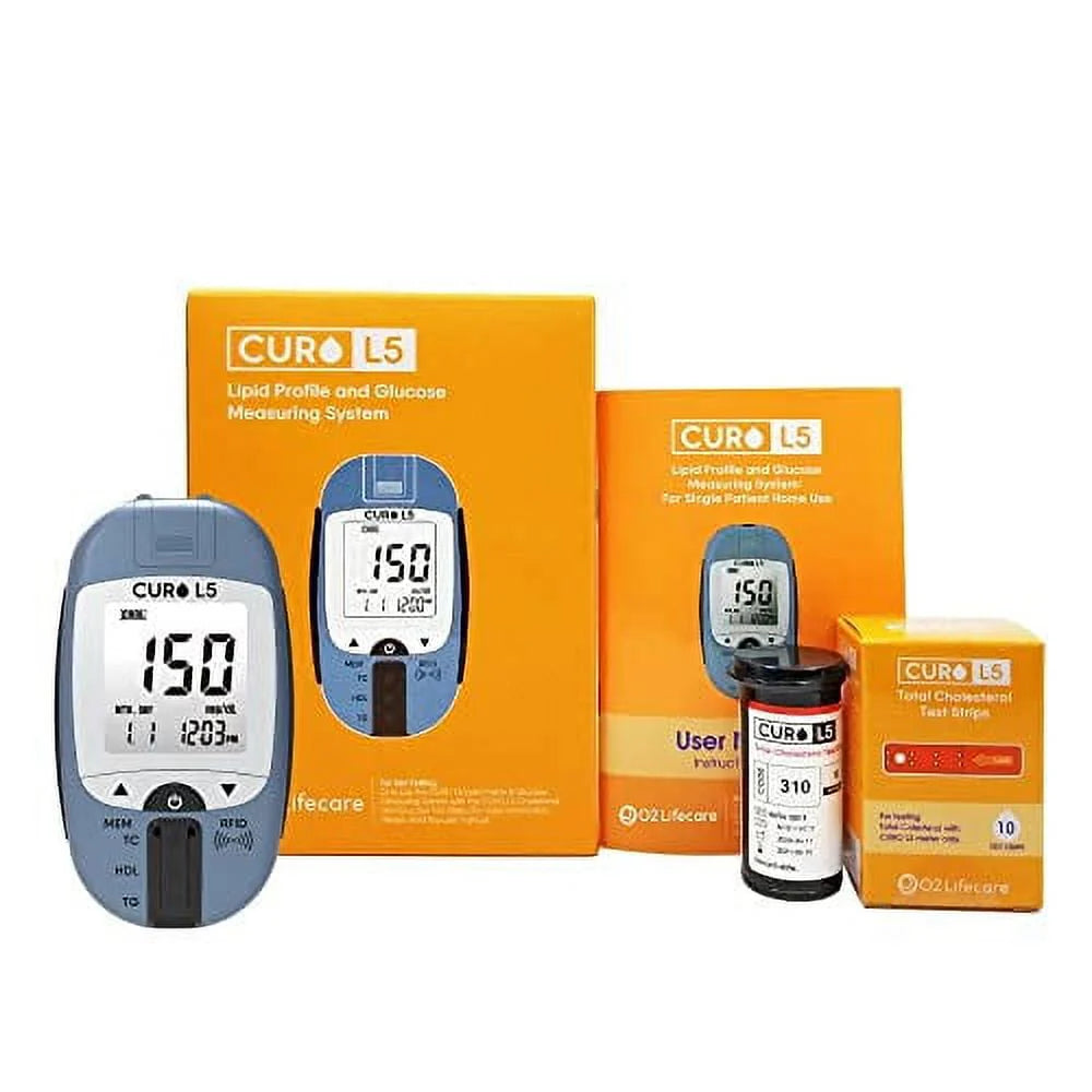 Digital Cholesterol Test Kit with 10 Strips A268841