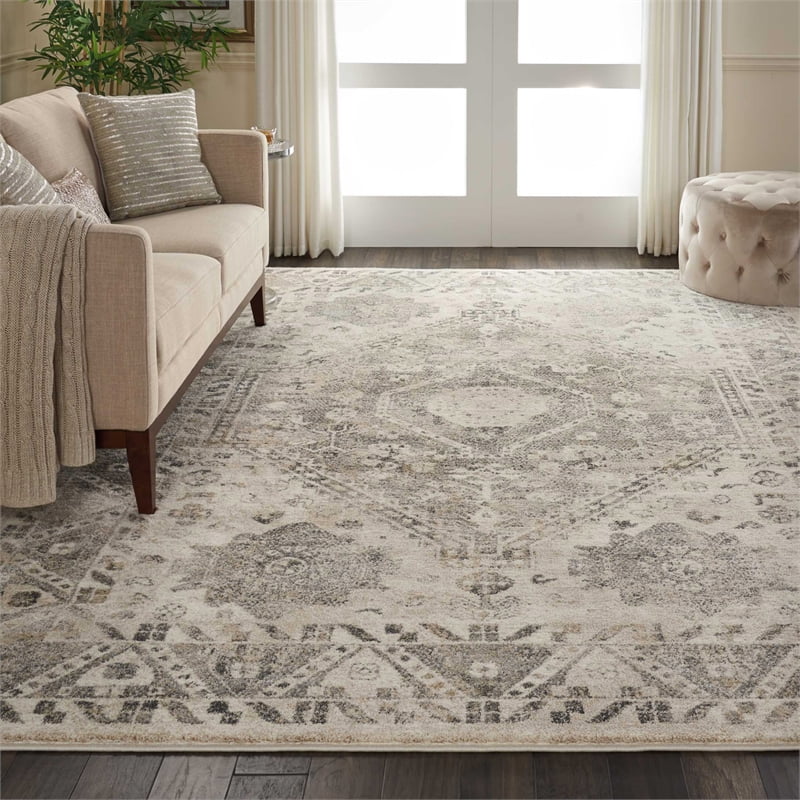 Cream Grey Area Rug Y277
