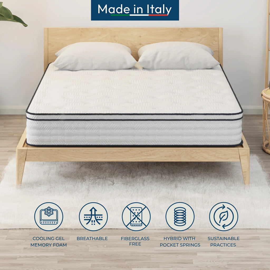 12 Full Hybrid Pocket Spring Comfort Foam Medium Mattress R68411