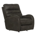 Gray Fabric Power Rocker Recliner with USB Charging Port B575
