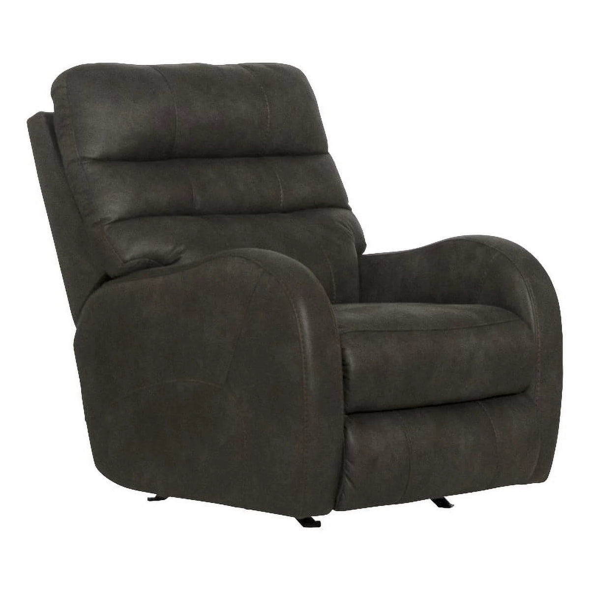 Gray Fabric Power Rocker Recliner with USB Charging Port B575