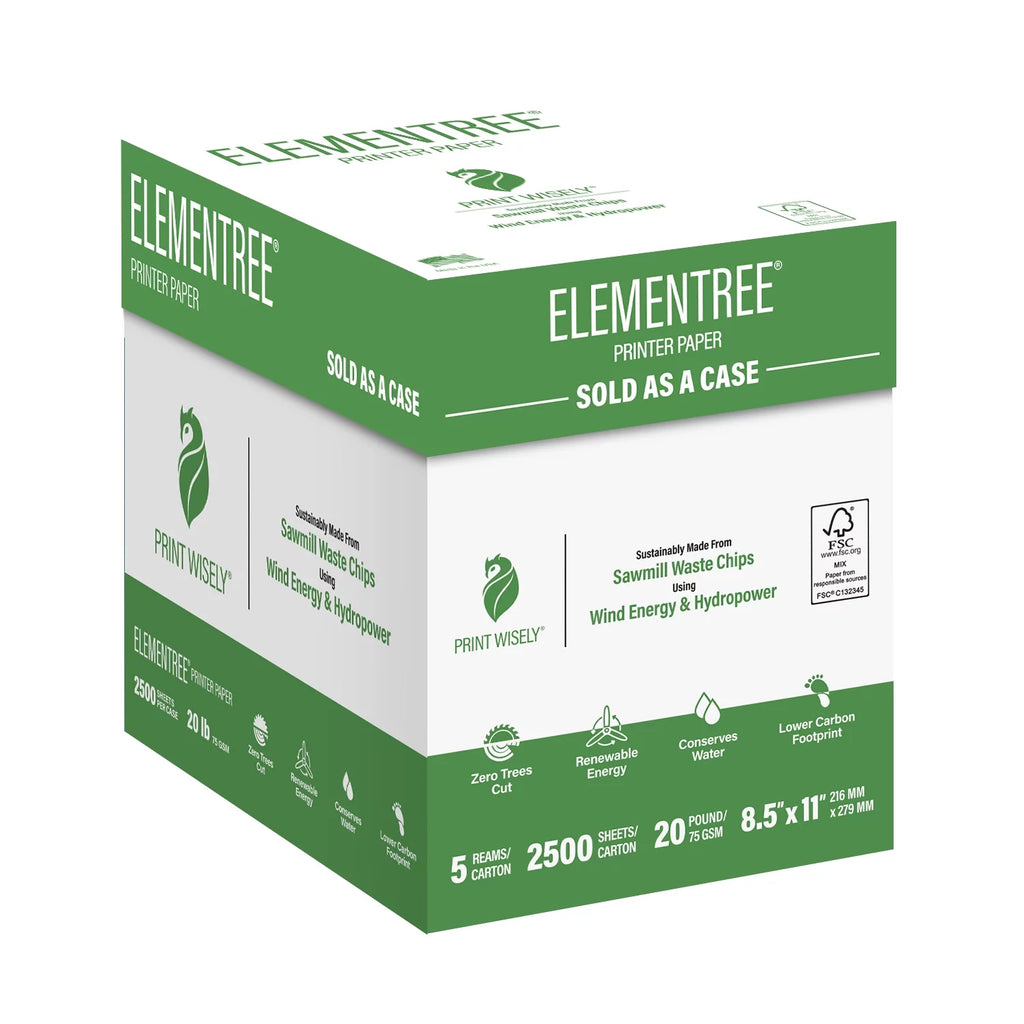 Sustainable Printer Paper, 8.5 x 11, 20 lb, White, 2500 Sheets J390