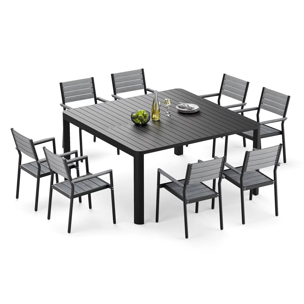 9 Pcs Aluminum Patio Dining Set V33979