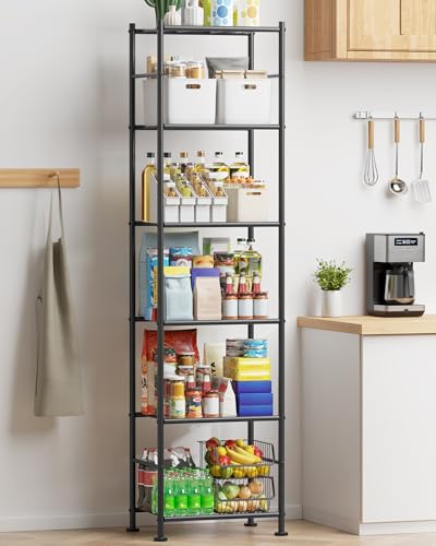3 Tier Black Metal Storage Shelves J585897