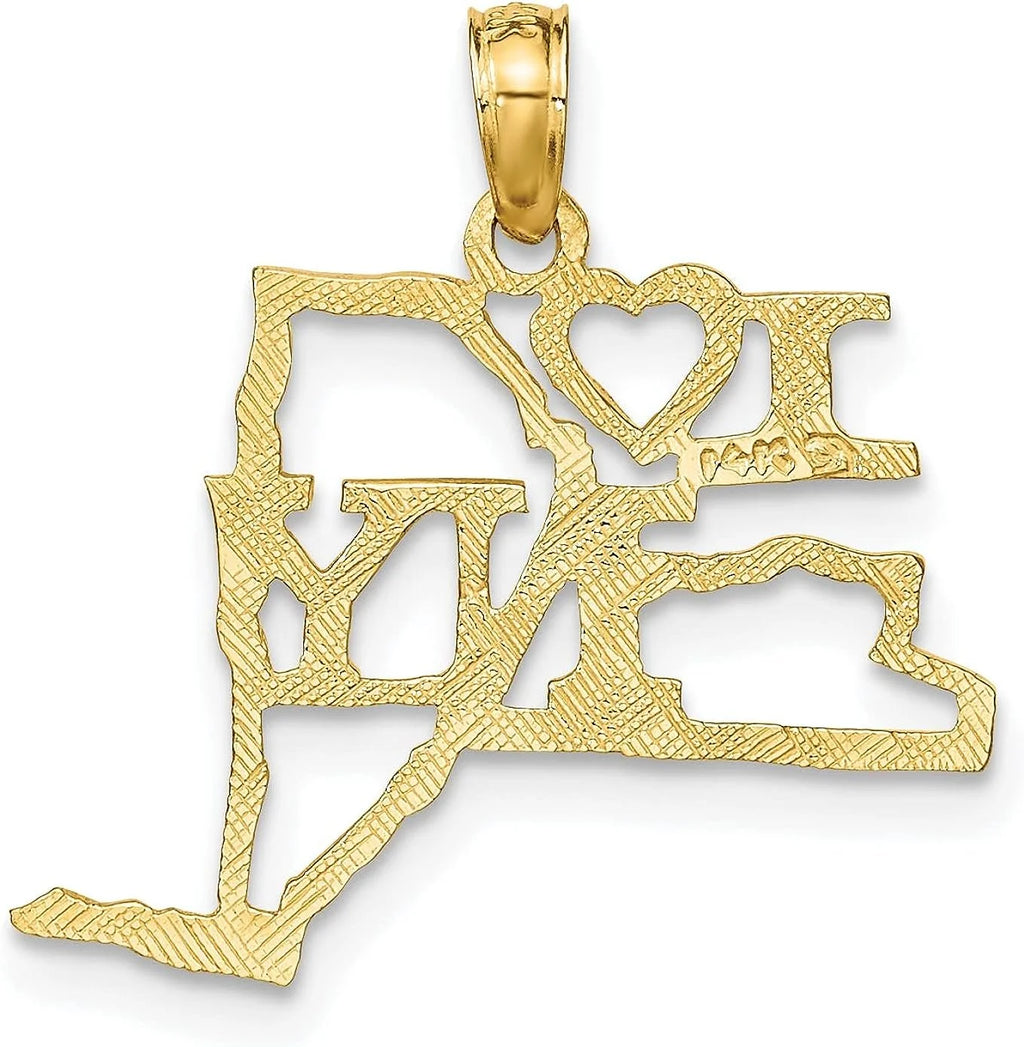 10K Yellow Gold New York State Pendant K442871