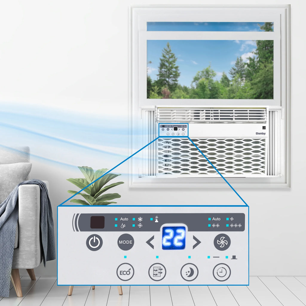 8,000 BTU White Window Air Conditioner with Remote K620