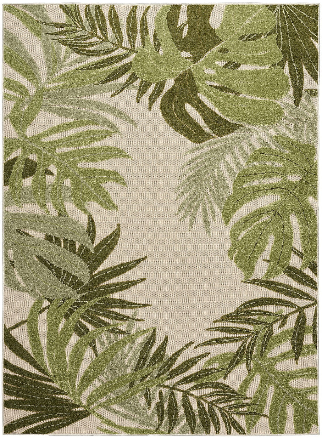 4' x 6' Ivory Green Area Rug P7258