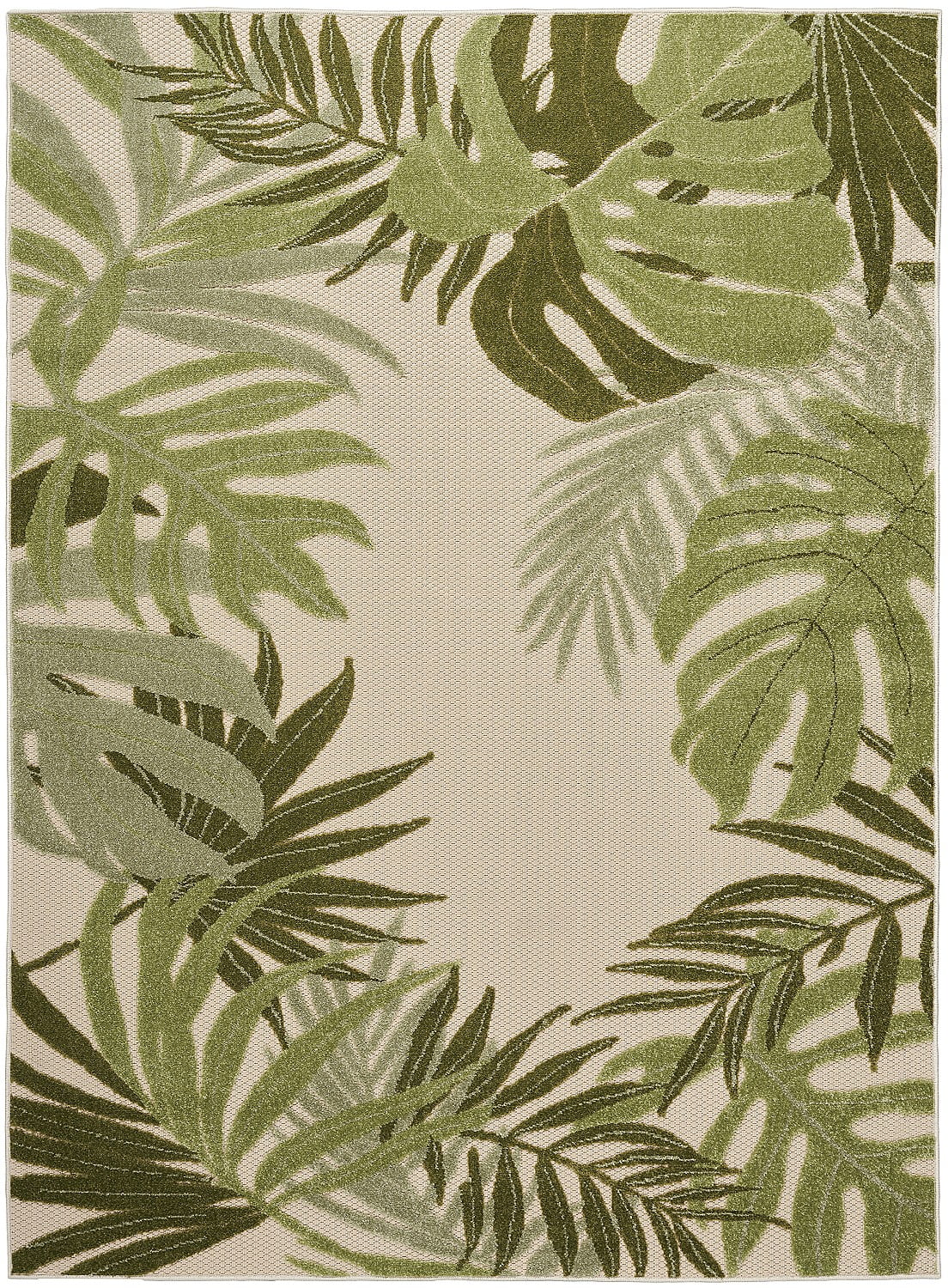 4' x 6' Ivory Green Area Rug P7258