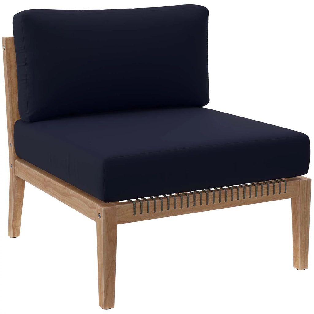 Gray Navy Teak Wood Outdoor Chair T1908