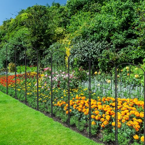 Decorative Garden Fence 10 Pack Rustproof Metal K899