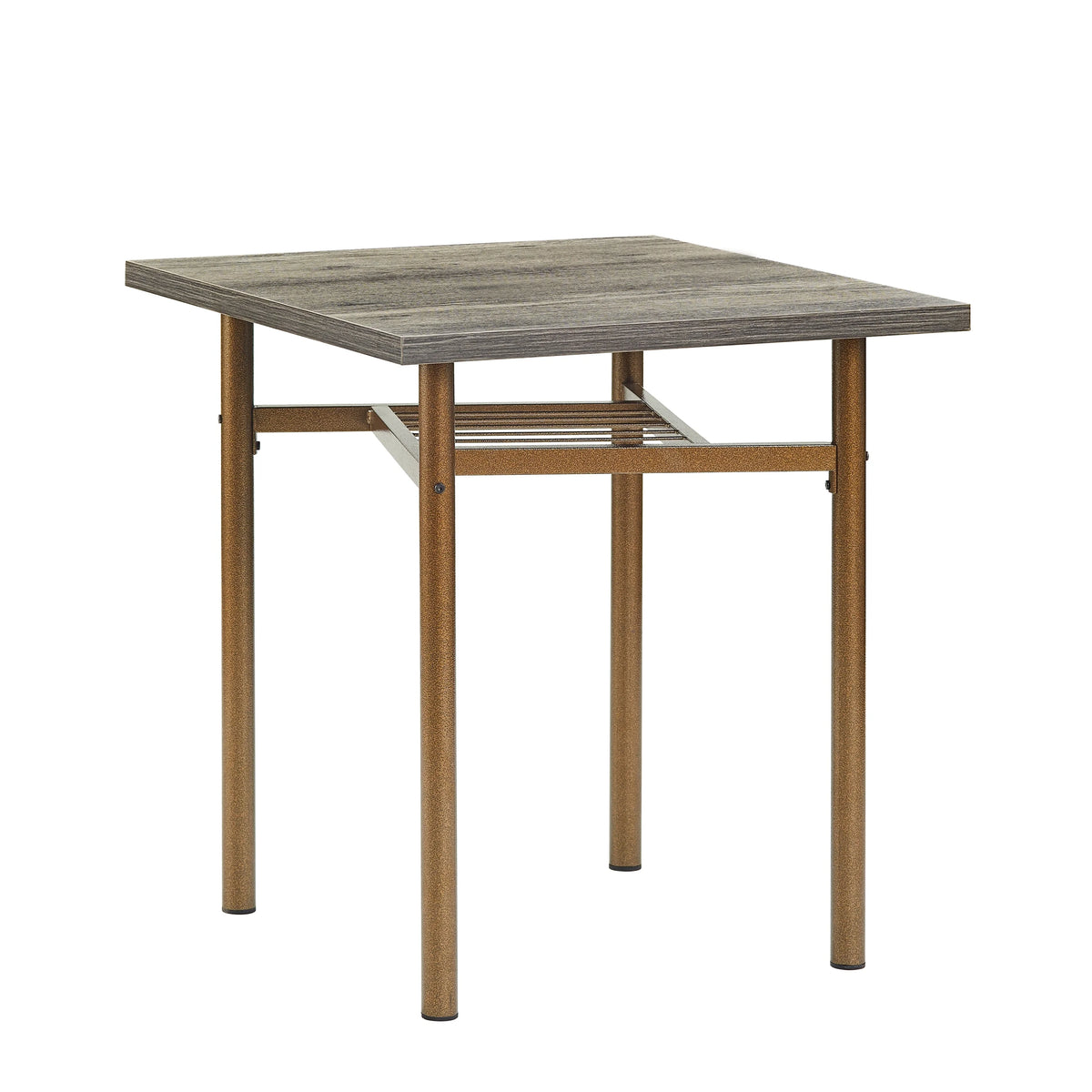 Metal and Wood Square Dining Set for 2 P969863