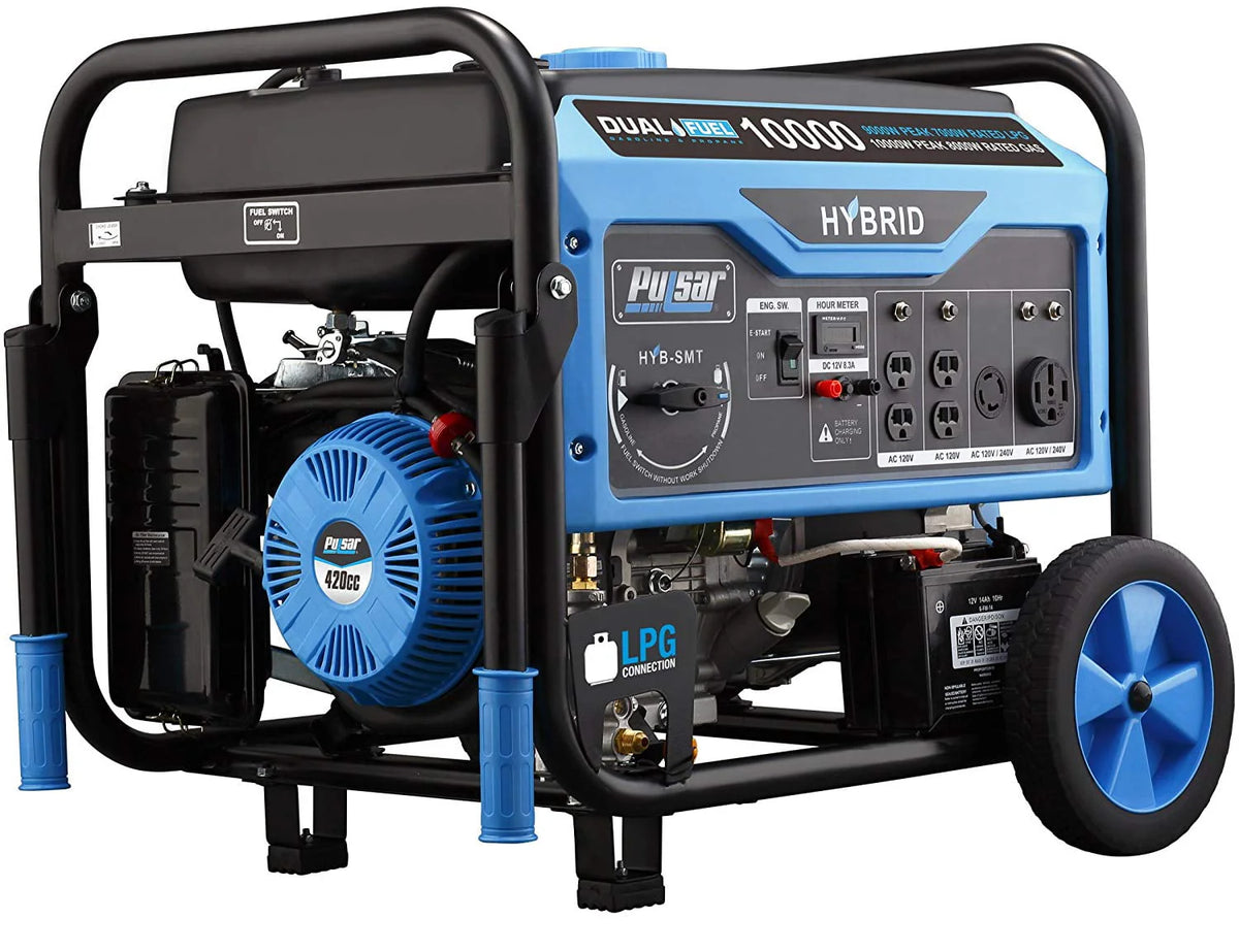 10,000-Watt Dual Fuel Portable Generator with Electric Start N97375