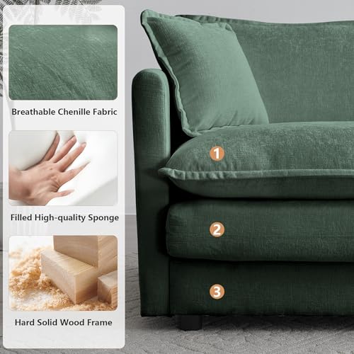 2 Piece Chenille Sofa Set with 9 Pillow Y285