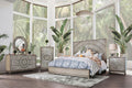 Antique Gray Solid Wood King Bedroom Set 5pcs V1509