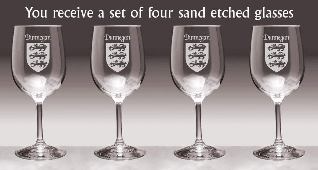 Irish Coat of Arms Wine Glasses Set of 4 X825