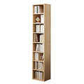 White 71 Inches Tall 8 Lattices Corner Bookcase Y4617
