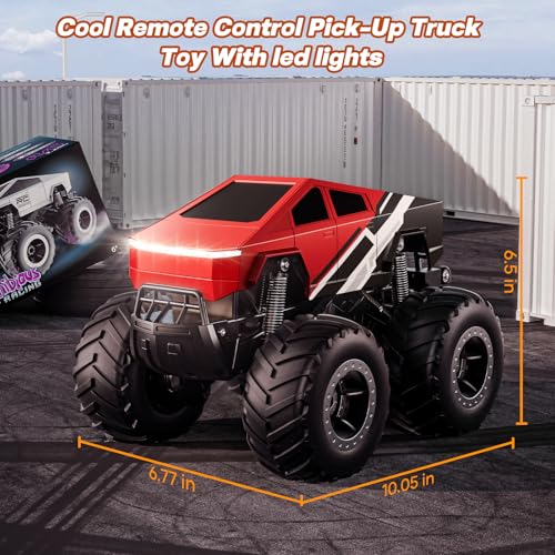 4WD Amphibious RC Off-Road Pick-up Truck 1:16 Scale Red T802