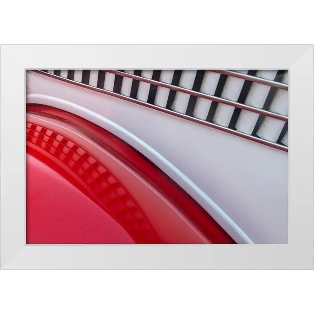 White Modern Wood Framed Art Print V534